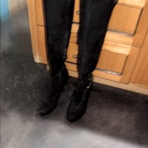 Isola Black Knee-High Boots